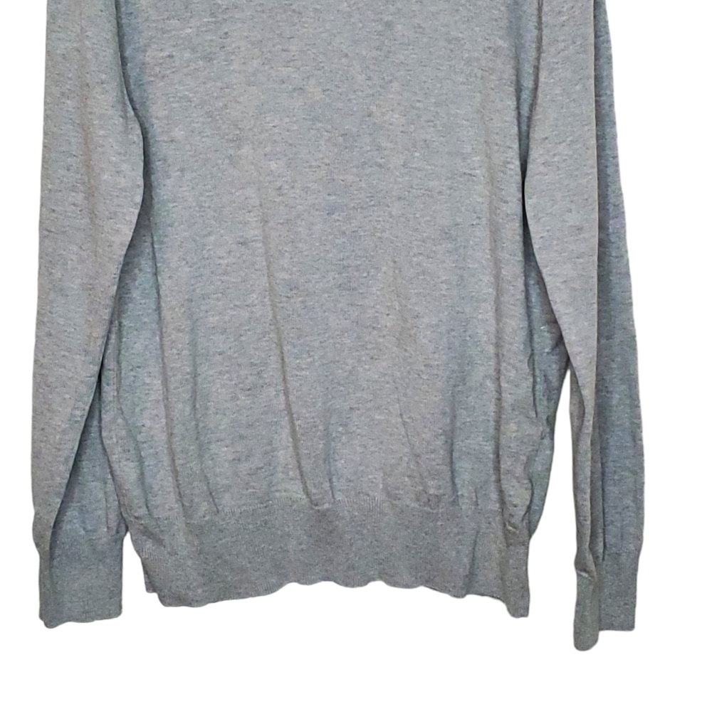 J Crew Men's Half-zip Cotton Sweater, Gray Pullover Business Casual Sweater Sz M - Picture 6 of 7
